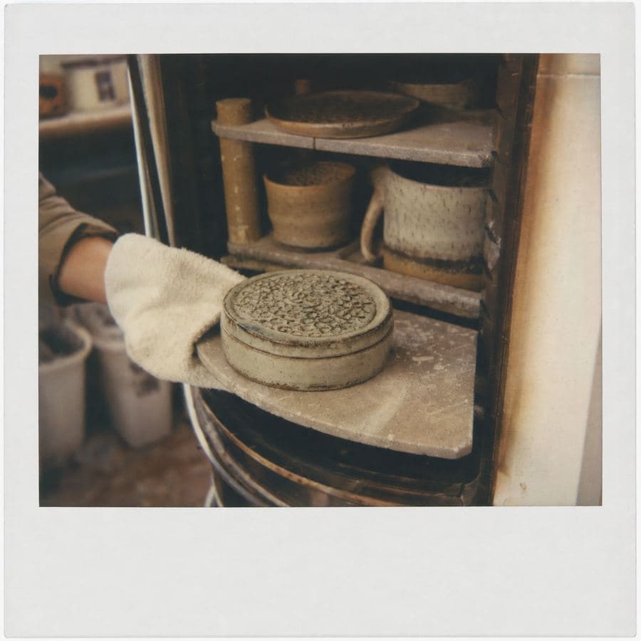 Carved Dish: out of the kiln