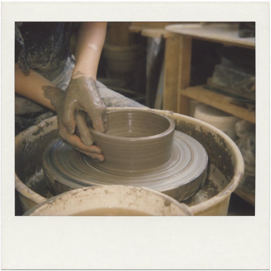 Carved Dish: on the wheel